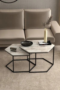 Orta Sehpa Altıgen İkili Lüx Efes