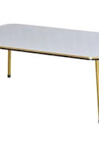 Orta Sehpa Beyaz Kr Metal Ayak Çift Gold