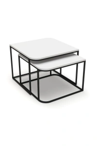 Orta Sehpa Damla İkili Lüx Beyaz