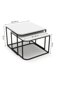 Orta Sehpa Damla İkili Lüx Traverten