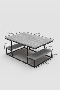 Orta Sehpa Delux Raflı Atlantik Çam