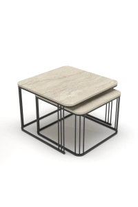 Orta Sehpa İkili Alize Traverten