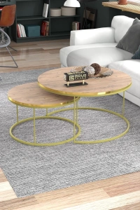 Orta Sehpa Ikili Lüx Specıal Gold Ceviz