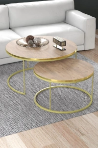 Orta Sehpa Ikili Lüx Specıal Gold Ceviz