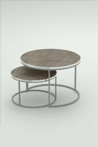 Orta Sehpa Ikili Lüx Specıal Gümüş Gordion