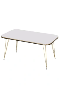 Orta Sehpa Kr Çift Gold Beyaz Tel Ayak