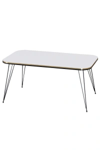 Orta Sehpa Kr Siyah Tel Ayak Çift Altın Beyaz