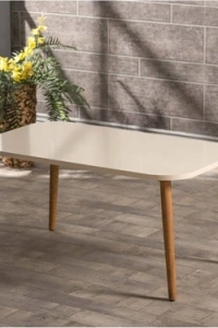 Orta Sehpa Kr  Torna Ayak Krem Ahşap