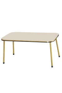 Orta Sehpa Krem Metal Ayak Kr Çift Gold