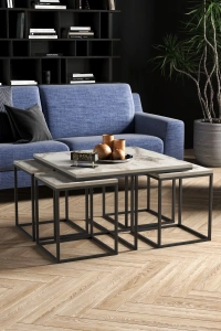 Orta Sehpa Ve Zigon Sehpa 5li Lüx Set EFES