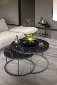 ORTA SEHPA VE ZİGON SEHPA SET İKİLİ LÜX C ZİGON BENDİR