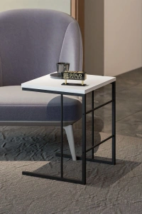 ORTA SEHPA VE ZİGON SEHPA SOLO SET BEYAZ