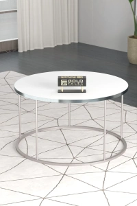 ORTA SEHPA VE ZİGON SEHPA TERRA GÜMÜŞ BEYAZ