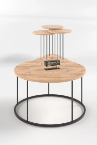 ORTA SEHPA VE ZİGON SEHPA TERRA SET ATLANTİK ÇAM