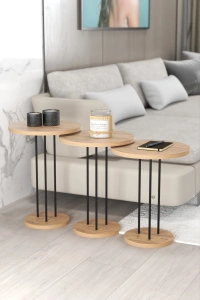 ORTA SEHPA VE ZİGON SEHPA TERRA SET ATLANTİK ÇAM