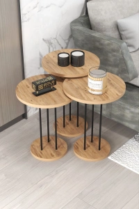 ORTA SEHPA VE ZİGON SEHPA TERRA SET ATLANTİK ÇAM