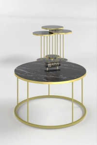 ORTA SEHPA VE ZİGON SEHPA TERRA SET GOLD BENDİR