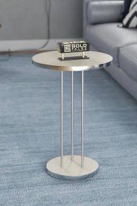 ORTA SEHPA VE ZİGON SEHPA TERRA SET GÜMÜŞ KREM