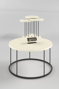 ORTA SEHPA VE ZİGON SEHPA TERRA SET KREM