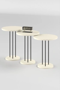 ORTA SEHPA VE ZİGON SEHPA TERRA SET KREM