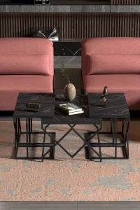 Orta Sehpa Ve Zigon Sehpa V Lüx 5Li Set Bendir