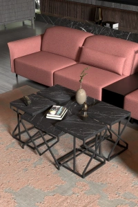 Orta Sehpa Ve Zigon Sehpa V Lüx 5Li Set Bendir