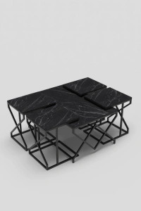 Orta Sehpa Ve Zigon Sehpa V Lüx 5Li Set Bendir