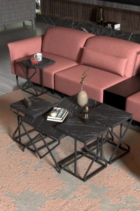 Orta Sehpa Ve Zigon Sehpa V Lüx 5Li Set Bendir