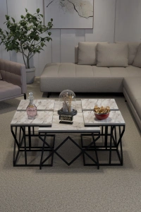 Orta Sehpa Ve Zigon Sehpa V Lüx 5Li Set Efes