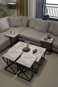 Orta Sehpa Ve Zigon Sehpa V Lüx 5Li Set Efes