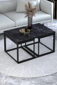 Orta Sehpa Ve Zigon Yan Sehpa Flora Set Bendir