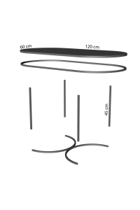 ORTA SEHPA ZİGON SEHPA YAN SEHPA 3 LÜ SET  DOLUNAY BENDİR