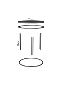 ORTA SEHPA ZİGON SEHPA YAN SEHPA 3 LÜ SET  DOLUNAY BENDİR