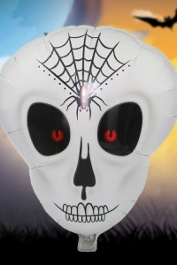 Örümcek Ağ Desenli İskelet Folyo Balon