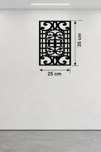 Osmanlı Motifli Dekoratif Ahşap Duvar Tablosu - 25x35 cm Lazer Kesim