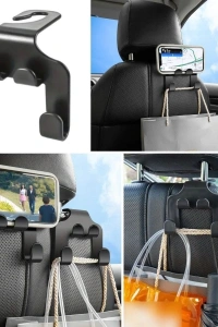 Oto Koltuk Arkası Organizer Askılık Ve Telefon Tutucu