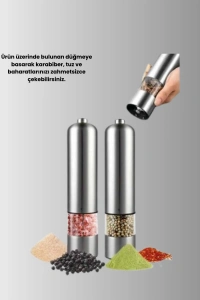 Otomatik Baharat Değirmeni Paslanmaz Gövde Ergonomik Tasarım