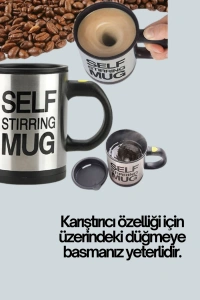 Otomatik Karıştırmalı Termos Kupa | Ergonomik Tasarım