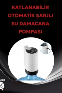 Otomatik Şarjlı Damacana Pompası Ev Ofis Kamp Kullanım