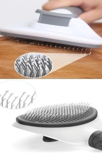 Otomatik Temizlenen Evcil Hayvan Tarağı Gri