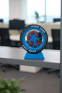 Otomobil Jant Görünümlü Masa Üstü Ofis Süsü