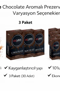 OxLove Chocolate Aromalı Prezervatif 10lu 1 Kutu