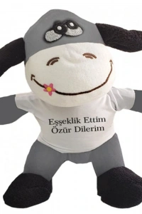 Oyuncak Peluş Eşeklik Ettim Tişörtlü Eşek