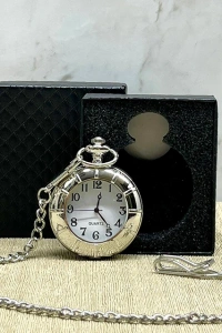 Özel Kutulu Gümüş Köstekli Saat