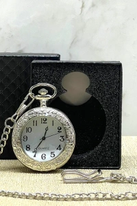 Özel Kutulu Gümüş Köstekli Saat