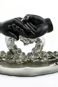 Özel Tasarım Kalpli Polyester Sunum Tepsisi