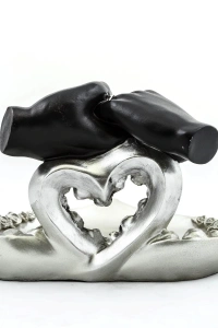 Özel Tasarım Kalpli Polyester Sunum Tepsisi