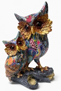 Özel Tasarım Polyester İkili Baykuş