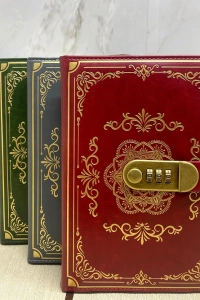 Özel Tasarım Şifreli Deri Defter Model 2