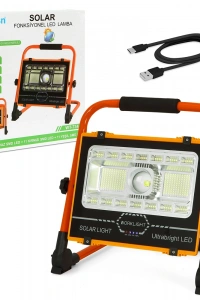 P70 LED Solar Panel Şarjlı Taşınabilir Projektör 176 SMD + Yan LED WT-734